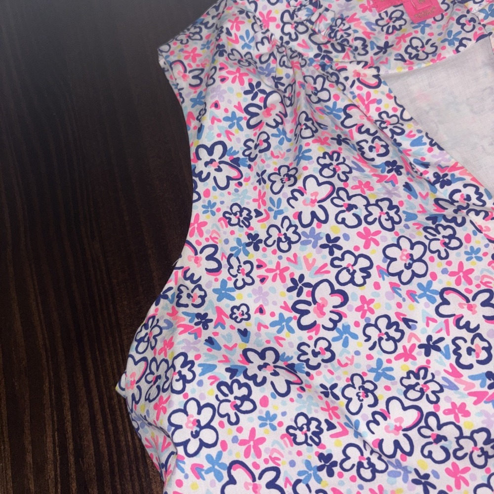 Lilly Pulitzer Novella Tiered Dress Sz M Multi Sun Resort Travel Lined Cotton - Picture 5 of 12